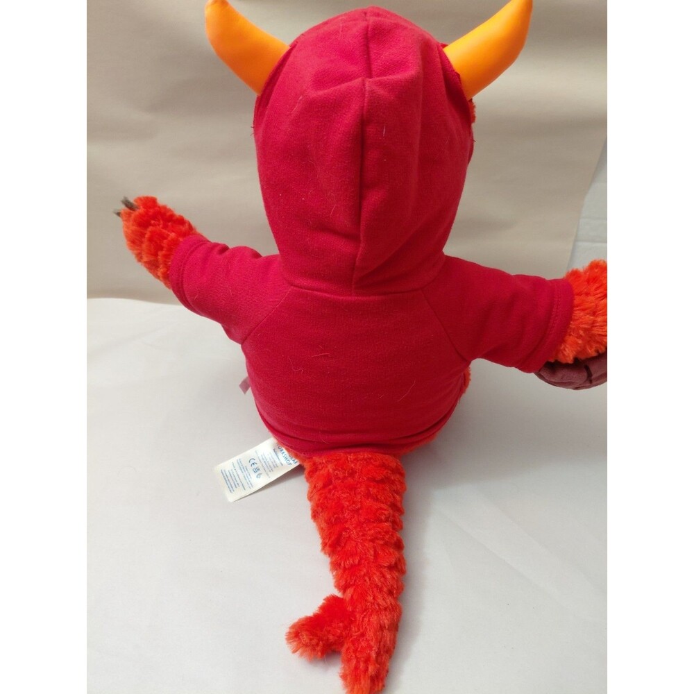 Great Wolf Lodge MagiQuest Plush Charlock Red Dragon Build A Bear Toy w Hoodie - Picture 5 of 6